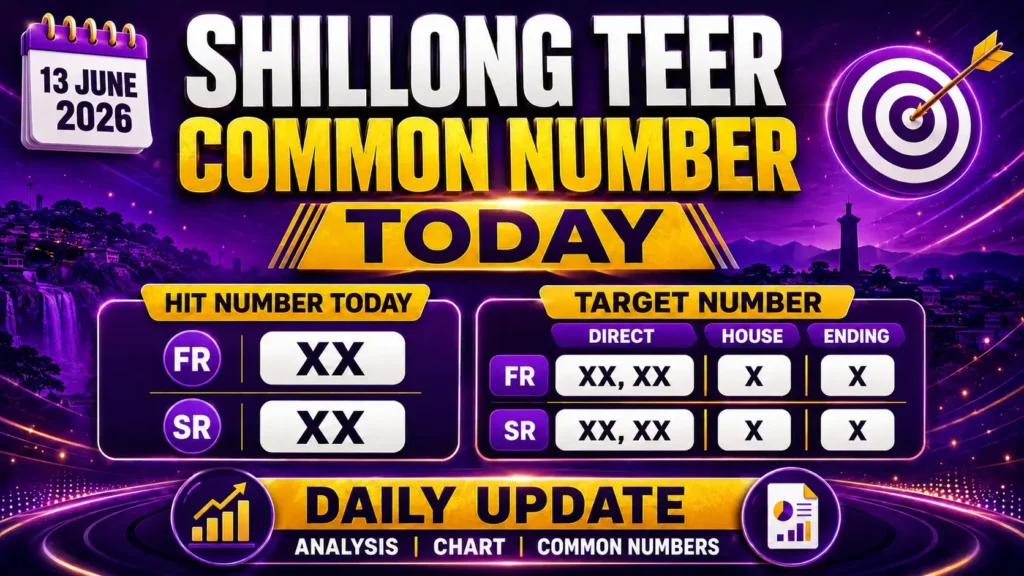 Shillong Teer Common Number Today 13.06.2026
