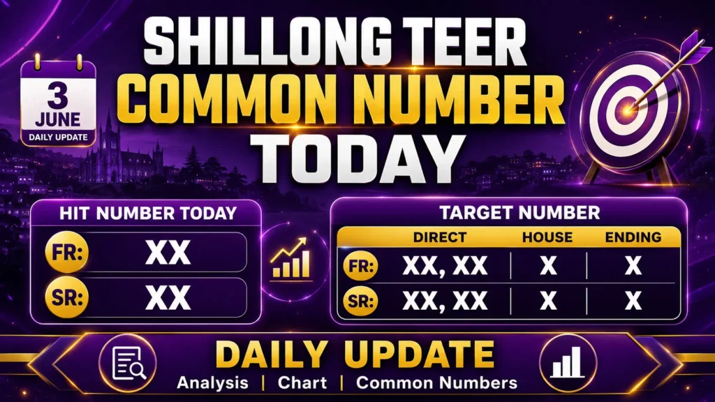 Shillong Teer Common Number Today 3 June 2026