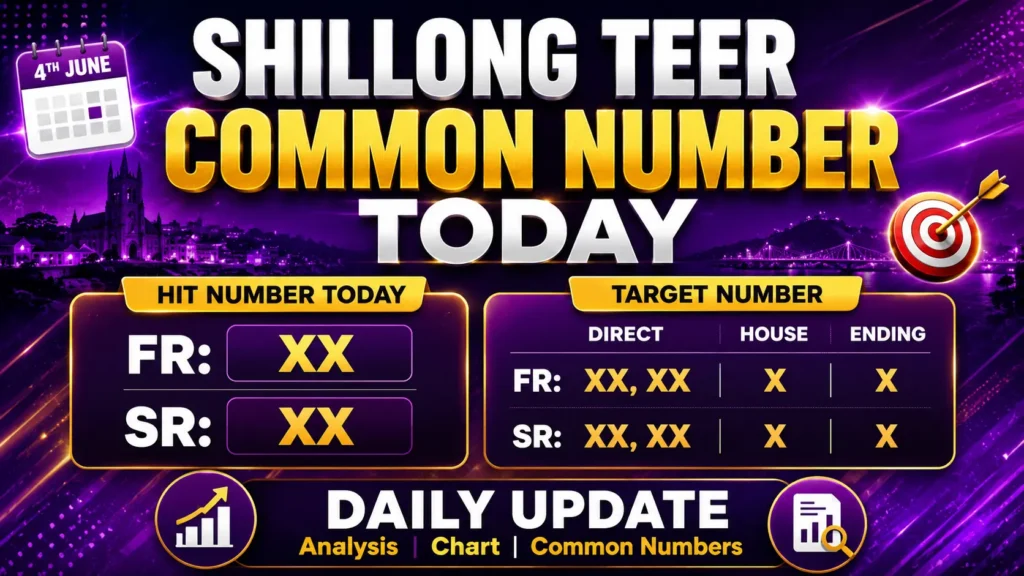 Shillong Teer Common Number Today 4 June 2026
